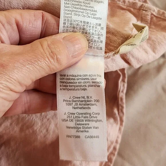 Madewell Lorelei linen blush pink boho tiered mini dress - Picture 4 of 11